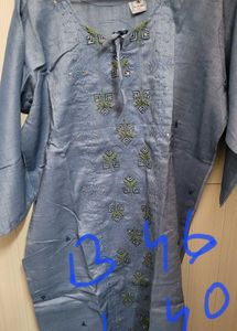 Embroidered Blue Kurta