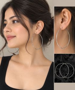 silver hoop earrings