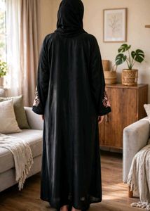 Embroidered Abaya with Hijab