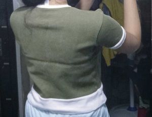 💚 Olive Green Crop Top | Casual Ribb