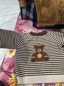 Cute Bear Striped Sweater