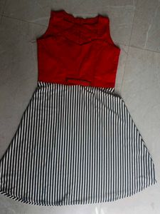Red &amp; Striped Fit and Flare Dress
