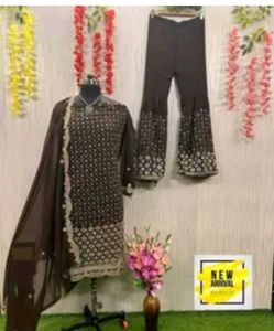 Beautiful Embroidered Kurta Set with Palazzo
