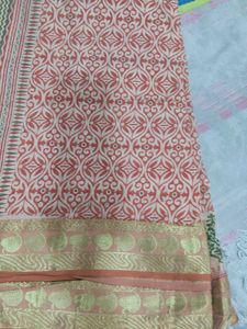 Elegant Printed Saree with Gold Border