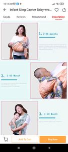 Infant Sling Carrier Baby wrap Sling Carrier Comfortable Nursing Cover Soft Breathable Carrier