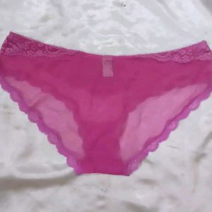 Sheer Pink Lace Briefs