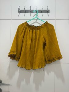 Mustard Yellow Off-Shoulder Top