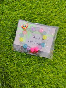 Cute Rainbow Charm Beaded Bracelet