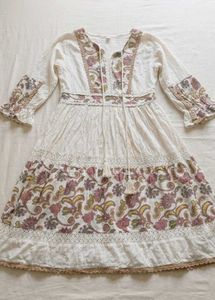 Boho Floral Print Midi Dress