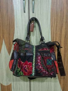 Unique Desigual Patchwork Shoulder Bag