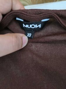 Nuon(Westside) Chic Brown Long Sleeve Cropped To