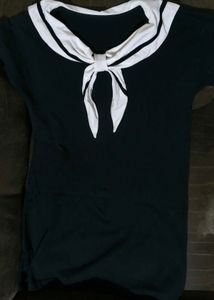 Black &amp; White Sailor Blouse