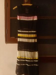Striped Crochet Maxi Dress