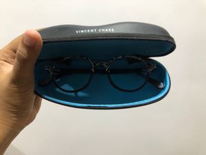 Vicent Chase Blue lens zebra print frame.