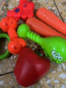 Kids Rattle Toys And Vegetables