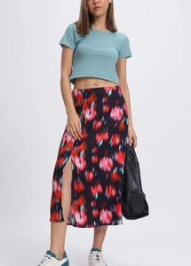 Stylish Floral Print Midi Skirt