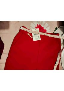 Vibrant Red Wide-Leg Culottes