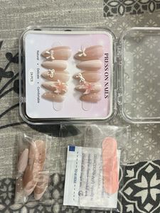 Cute Press On Nails with Bows