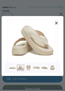 Crocs Flip Flops - Stucco