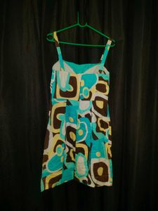Retro Abstract Print Mini Dress