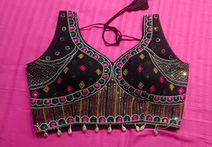 Embellished Black Ethnic Blouse