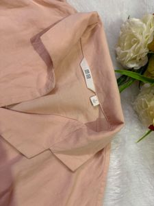 Sheer Peach Button-Up shirt