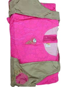 beutiful pink and golden jacket gown for women