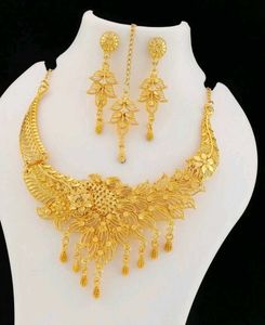 Exquisite Gold Necklace &amp; Earring Set