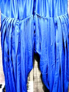 Vibrant Blue Pleated Salwar Patiala Pants