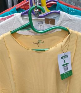 Yellow Ribbed T-Shirt