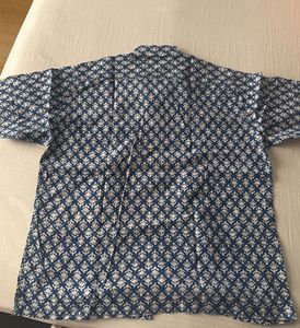 Blue &amp; White Printed Kurta Shirt