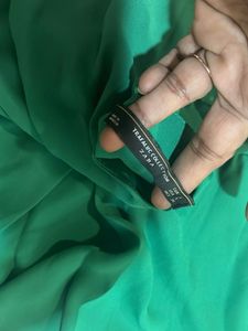 Zara Stylish Green Sleeveless Top