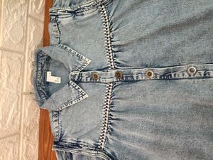 Boho Denim Embroidered Shirt