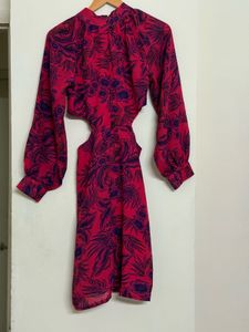 Floral Cut-out Midi Dress