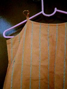 Orange Striped Kurta Set pure cotton