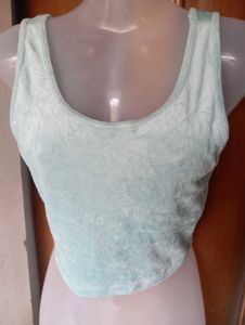 Mint Green Cropped Tank Top