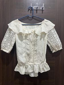 White Beautiful Crop Top Girls