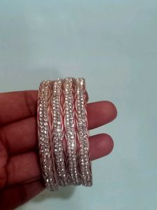 Sparkling Rhinestone Bangle Set