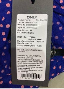 ONLY Casual Regular Sleeves PrintedWomen BlueTop