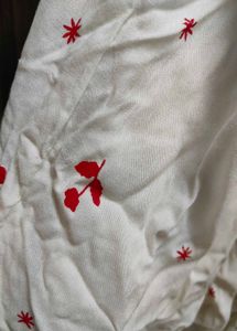Vibrant Red Bandhani Print Kurta &amp; Skirt Set
