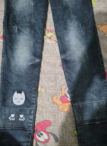 Cute Cat Jeans for Women