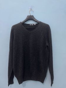 Classic Gray V-Neck Sweater