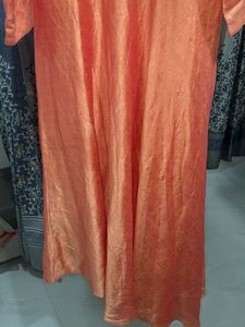 Elegant Orange Kurta with Embellishment