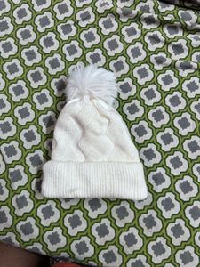 White Knit Beanie