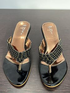 Copper & Black Looking Sandal