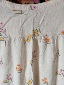 Cute Floral Print Button-Up Top