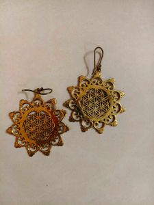 Gold tone aesthetic boho earrings