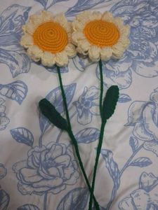 Handmade Crochet Sunflower Decorations