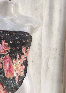 Boho Floral Print Bandeau Top