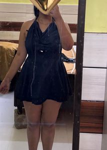 Stylish Navy Blue Mini Dress